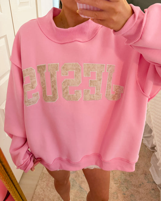 Jesus Pink Camo Mockneck