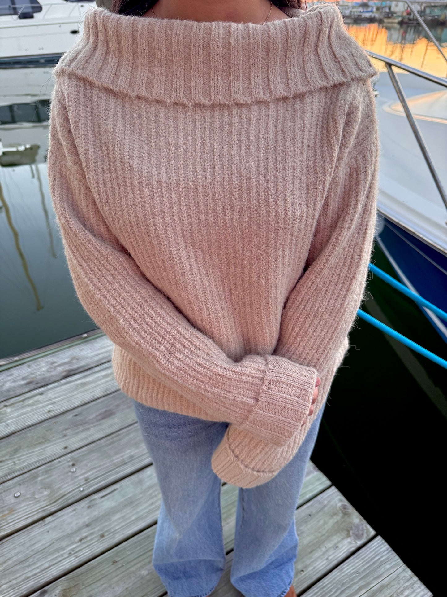 Blushing Harbor Sweater
