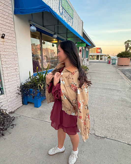 Rustic Rose Bomber