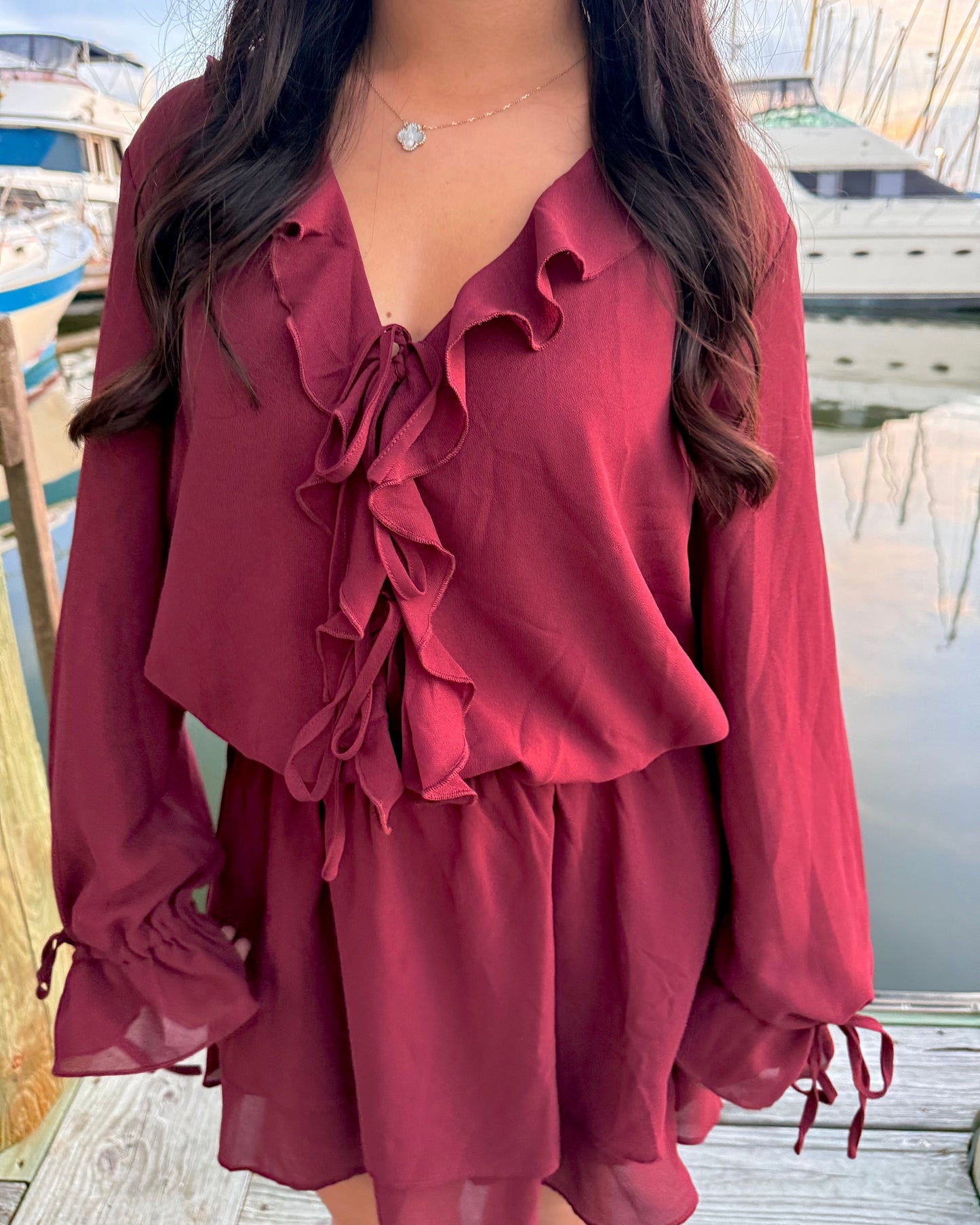 Maroon Muse Dress