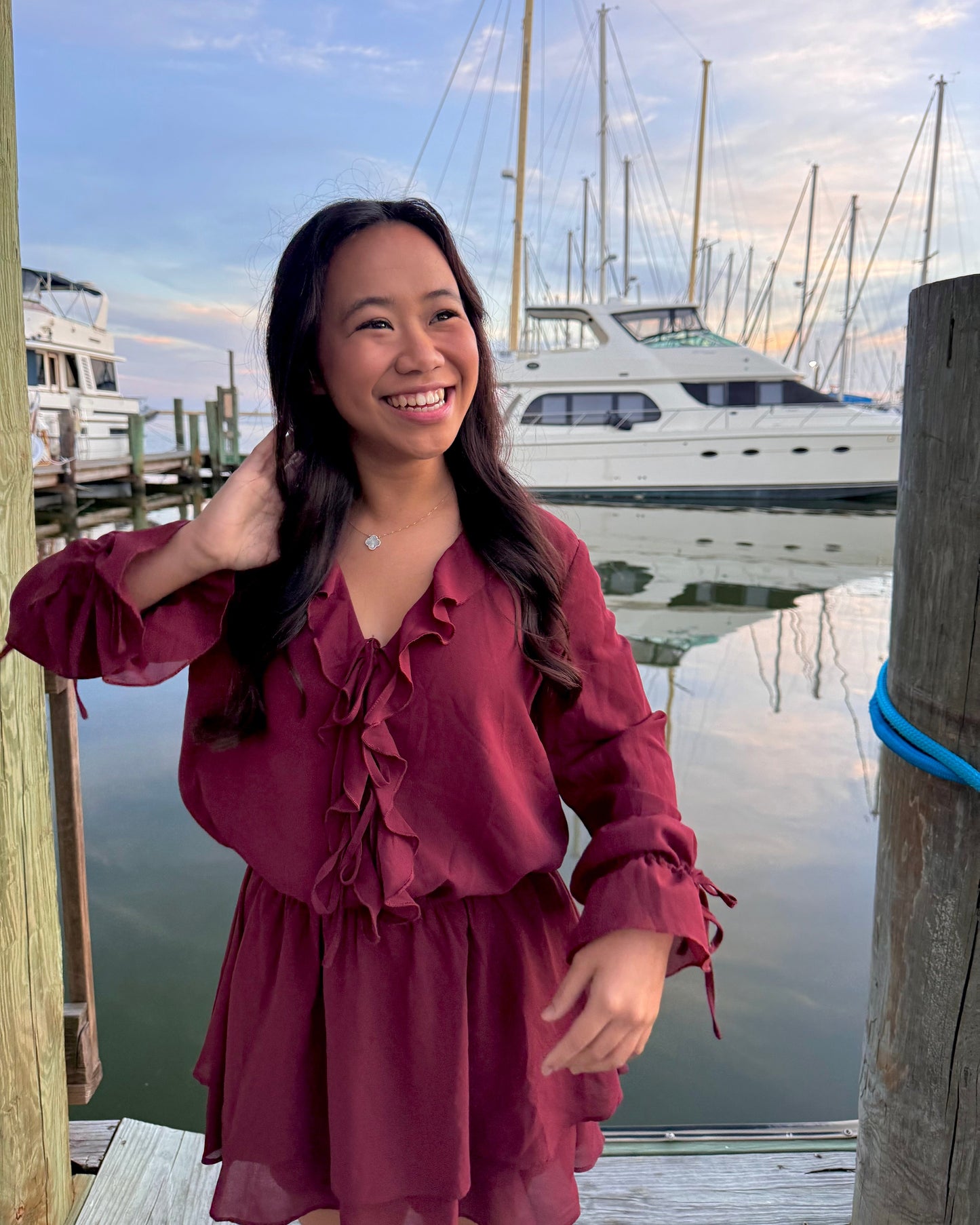 Maroon Muse Dress
