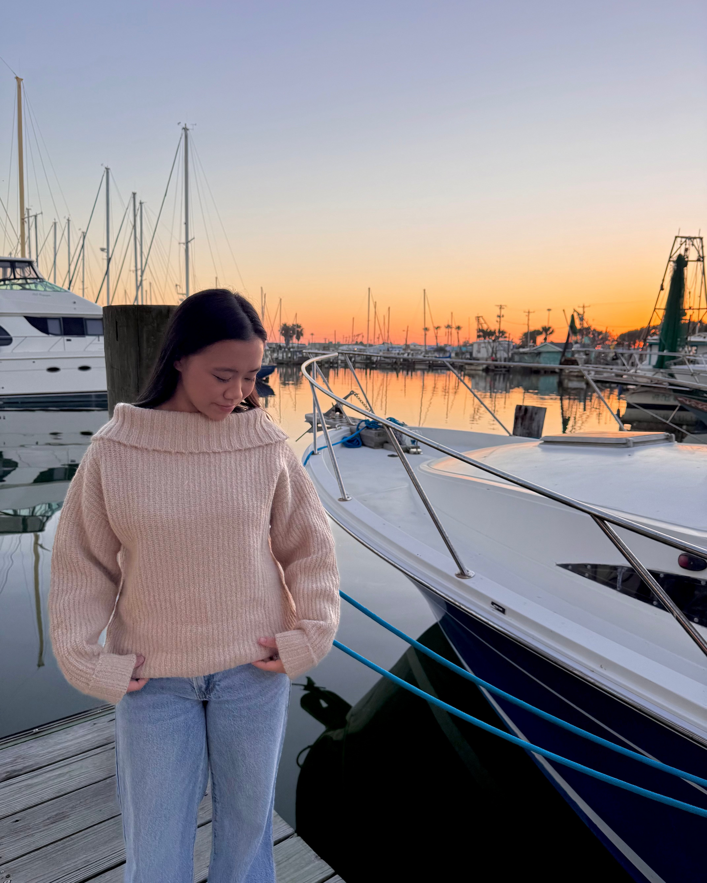 Blushing Harbor Sweater