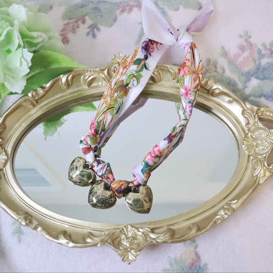 Rosie Triple Heart Scarf Necklace