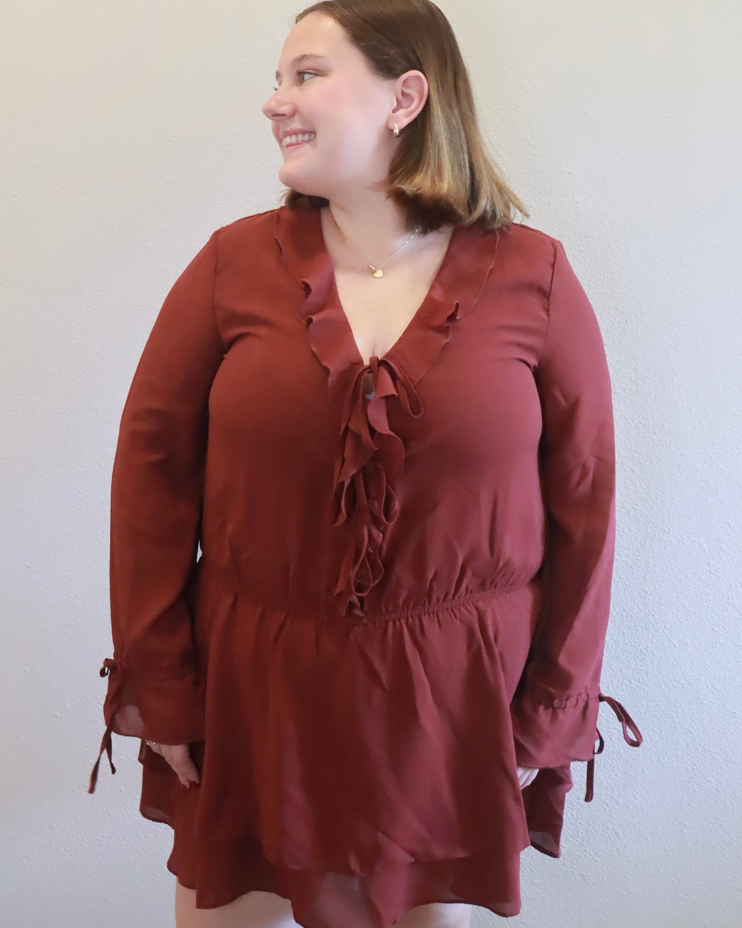 Maroon Muse Dress