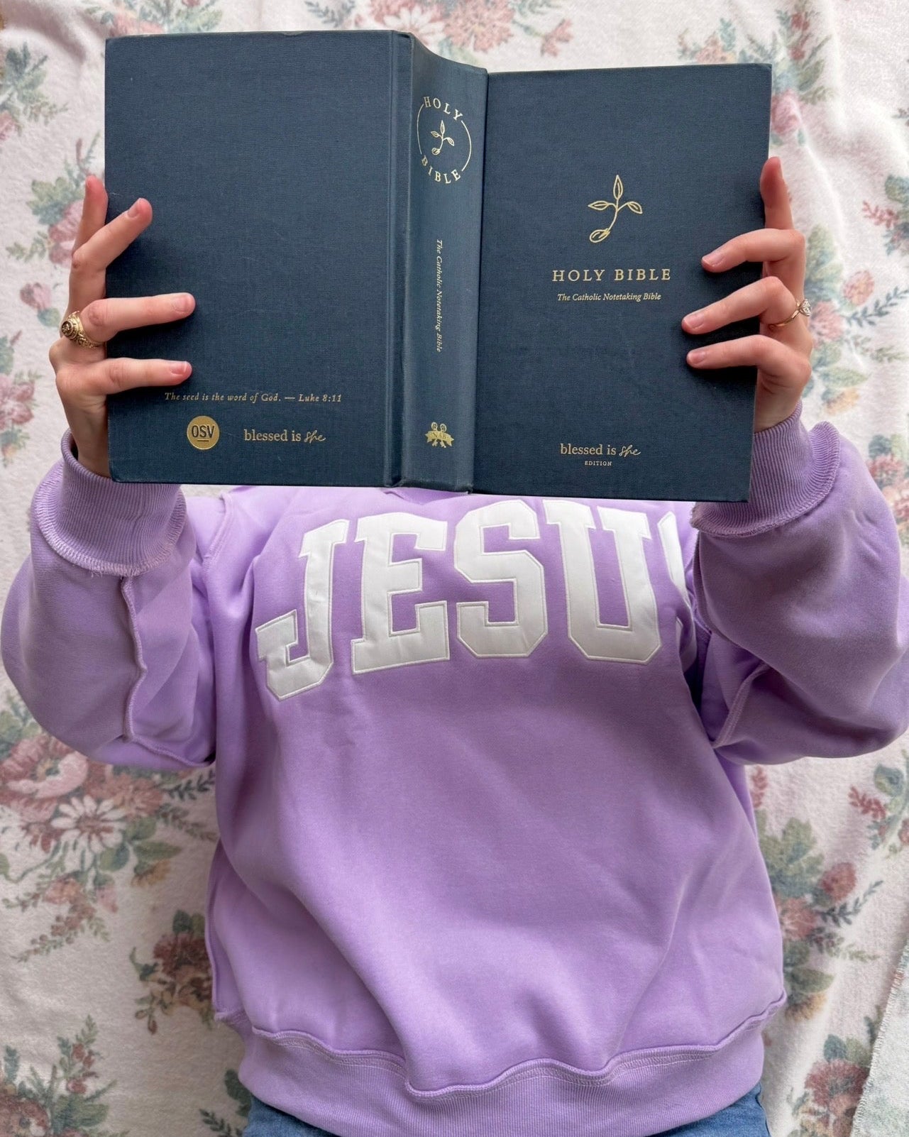 Jesus Is Enough Lavender Mockneck